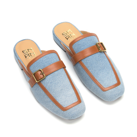 Лофер SMAN (Размер: 36, цвет: небесно-голубой/коричневый, код: CWD17/24-1)